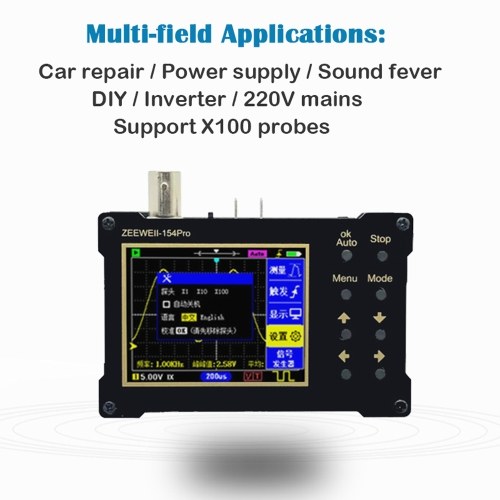 ZEEWEII DSO154Pro 320*240 Resolution 2.4-inch TFT Color Screen Digital Oscilloscope 40MSa/s Sampling Rate Support Signal Generator 
