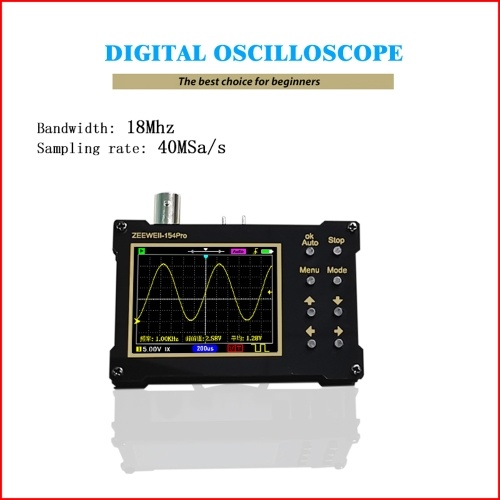 ZEEWEII DSO154Pro 320*240 Resolution 2.4-inch TFT Color Screen Digital Oscilloscope 40MSa/s Sampling Rate Support Signal Generator 