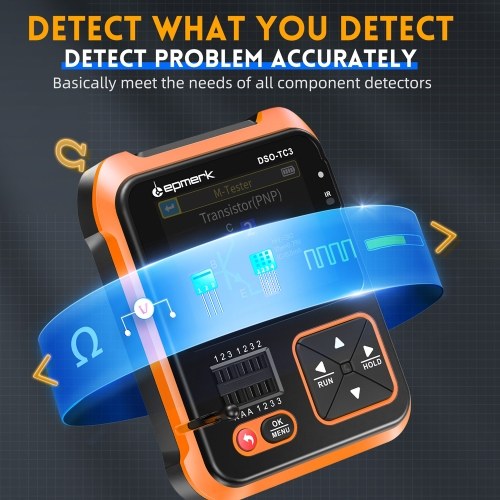 

3in1 Digital Oscilloscope Transistor Tester Function Signal Generator(Standard Configuration)