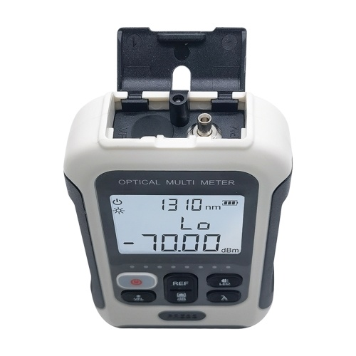 Portable 3 in 1 Optical Power Meter High Accurancy Network Tester Digital Display Optical Fiber Tester with LED Light (Type A -70 to 10dBm) 