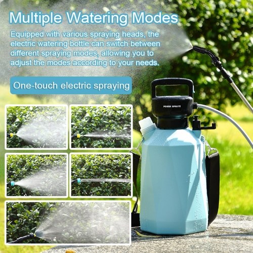 USB Rechargeable Shouldered Sprinkler Handheld Electric Sprayer Agriculture Tools Watering Can Atomizing Watering Bottle Water Sprayer Multifunctional Garden Plants Sprayer Window Cleaning Tool 