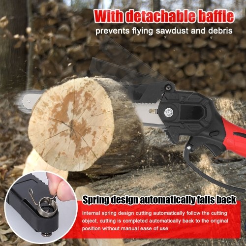 

21V 8inch Portable Electric Pruning Saws Small Wood Splitting Chainsaw Brushless Motor One-handed Woodworking Tool for Garden Orchard Cutting Use