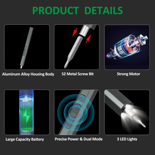 Lithium Electric Screwdriver 82 in 1 Precision Screwdriver Set Precision Hand Screwdriver Bit Set with 64 Magnetic Bits Repair Tool for Phone Laptop Camera Watch Computer White