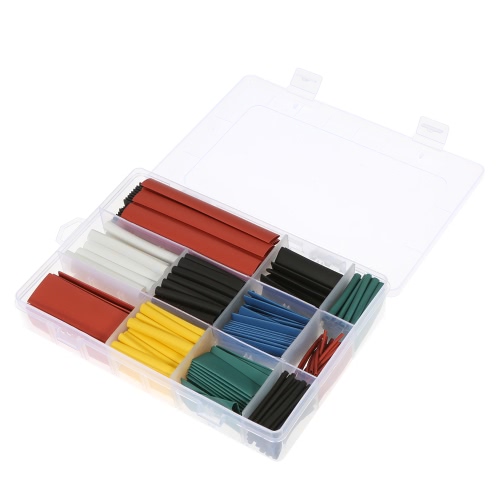 

300pcs Colorful Polyolefin Halogen-Free Heat Shrink Tubing Tube Sleeving Wrap Wire Cable Kit Shrink Ratio 2:1 φ1.0-φ14mm