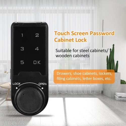 T9 Intelligent Touch Screen Combination Lock Plastic Panel Combination Lock Drawer Combination Lock Locker Lock 