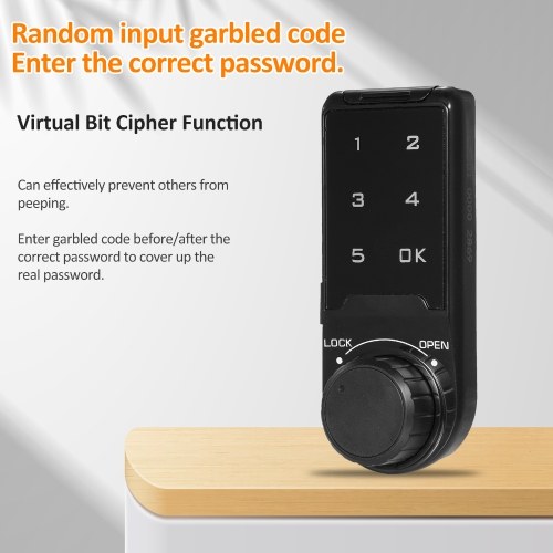 T9 Intelligent Touch Screen Combination Lock Plastic Panel Combination Lock Drawer Combination Lock Locker Lock 