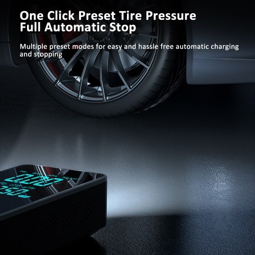 ST-9616A Full-Touch-Screen Vehicle-Mounted Air Pump Portable Air Pump for Automobile Air Compressor Electric Tire Inflator (Power Cord Model) 