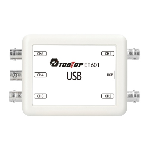 TOOLTOP Virtual Oscilloscope 5-channel Data Storage Acquisition Recorder 4 Measurment Modes Switchable 