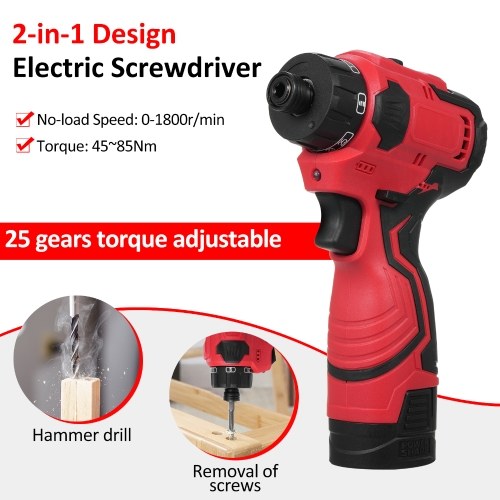 

16.8V Lithium Screwdriver Torque Adjustable 2 Speed Control Modes Multifunctional Repairing Tool Kit Brushless Motor Electric Screw Driver for Mobilephones Computers Home Appliances