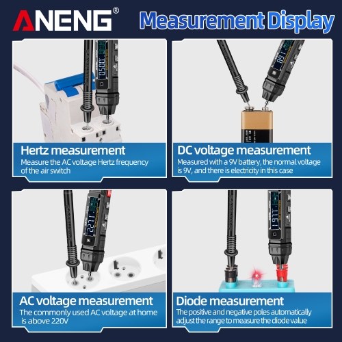 ANENG A3005A/B Digital Intelligent Professional Multimeter Sensor Pen Phase Sequence Tester AC Voltage Meter Non-Contact Voltmeter Electric Tool 