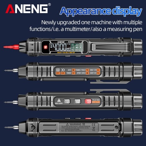 ANENG A3005A/B Digital Intelligent Professional Multimeter Sensor Pen Phase Sequence Tester AC Voltage Meter Non-Contact Voltmeter Electric Tool 
