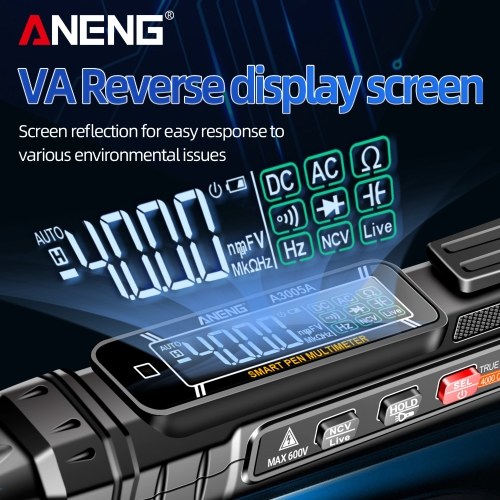 ANENG A3005A/B Digital Intelligent Professional Multimeter Sensor Pen Phase Sequence Tester AC Voltage Meter Non-Contact Voltmeter Electric Tool 