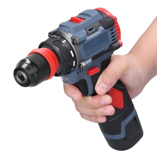 16.8V 2in1 Lithium Drill Electric Screwdriver 45Nm Torque Brushless Motor Practical Screw Driver for Home Appliances Furniture Installation Automotive Electronics Repairing (1 Battery) 