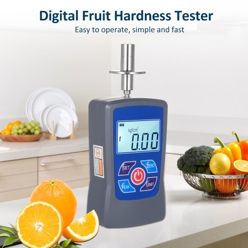 GY-M15 Digital Fruit Hardness Tester Meter Mini Fruit Penetrometer Durometer with Range 0.2 to 15 Kgf/cm² (x10^5 Pa) Load Division Value 0. 01Kgf/cm² Pressure Head Diameter Φ11.1mm for Fruits 