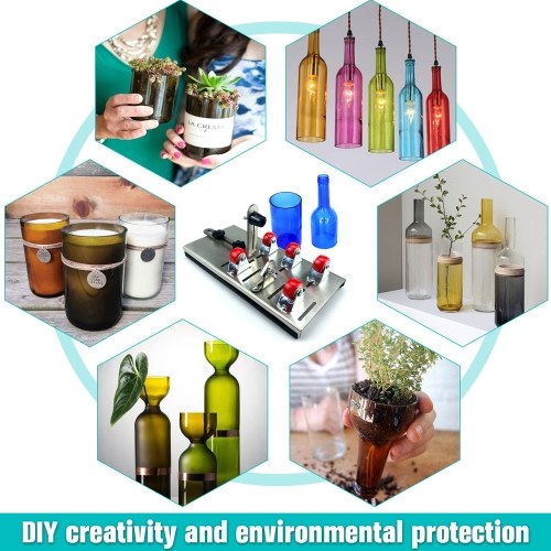 

Универсальный регулируемый DIY резак для стеклянных бутылок, регулируемые размеры, металлическая машина для резки стеклянных бутылок, домашние украшения, ручной инструмент для крафта