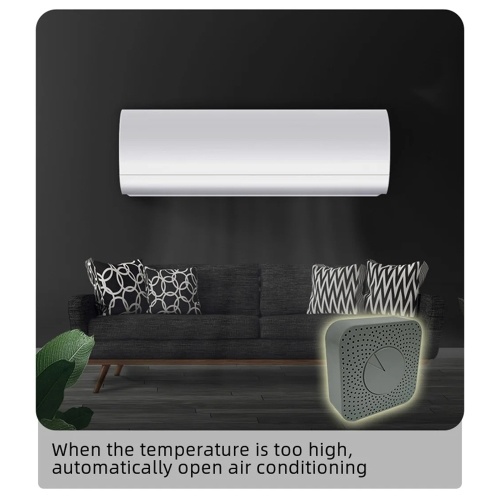 Tuya ZigBee Intelligent Air Quality Monitor 5-in-1 Air Housekeeper HCHO/CO2/VOC/Temperature/Humidity Detector Support Remote APP Control Alarm Function Compatible with Alexa Google Home for Home Office 