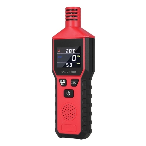 Gas Leak Detector Portable Propane and Natural Gas Leak Detector with LCD Color Display 3 in 1 Combustible Gas Sensor Sniffer Gas Temperature and Humidity Display for Home Kitchen Travel 