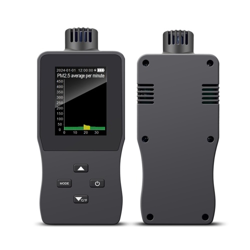 Air Quality Monitor Indoor Air Quality Tester HCHO/CO₂/TVOC/PM2.5/Temp/Humidity Air Quality Detector High Precision Sensor 