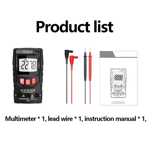 Professional Digital Multimeter Color Display Handheld Multimeter NCV  Tester Professional Voltage Current Capacitance Resistance Diode Measurement Meter with Flashlight Automatic Shutdown Function 