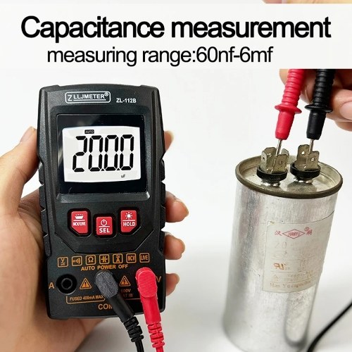 Professional Digital Multimeter Color Display Handheld Multimeter NCV  Tester Professional Voltage Current Capacitance Resistance Diode Measurement Meter with Flashlight Automatic Shutdown Function 