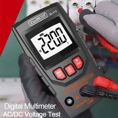 Professional Digital Multimeter Color Display Handheld Multimeter NCV  Tester Professional Voltage Current Capacitance Resistance Diode Measurement Meter with Flashlight Automatic Shutdown Function 