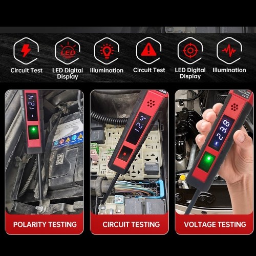 NS-870 Digital Auto Power Test Pen 4-75VDC Voltage Tester Bipolar Car Wiring Tester Versatile Automobile Troubleshooting Tools 
