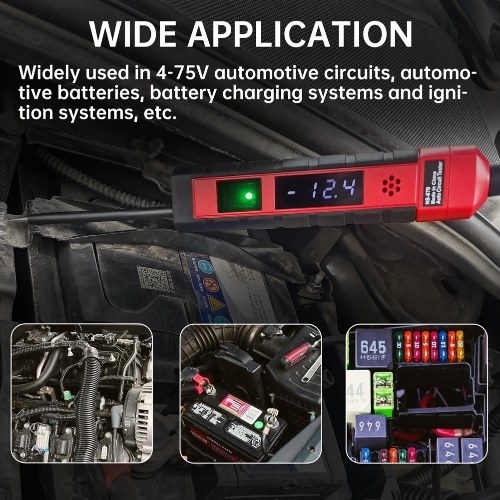 NS-870 Digital Auto Power Test Pen 4-75VDC Voltage Tester Bipolar Car Wiring Tester Versatile Automobile Troubleshooting Tools 