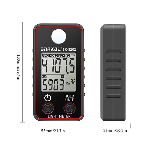 Color Temperature Tester High Precise Illuminance Meter 0.5-300000LUX LED Illumination Test Meter Photographic Luminance Measuring Device 