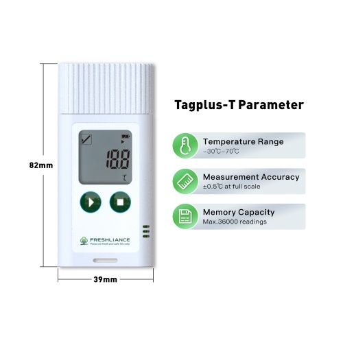 USB Temperature Recorder Fruit Cold Storage Coldchain Transportation Temperature Logger Large Capacity Data Storage with PC Data Export PDF/CSV Reports Automatic Generating Function 