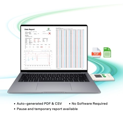 USB Temperature Recorder Fruit Cold Storage Coldchain Transportation Temperature Logger Large Capacity Data Storage with PC Data Export PDF/CSV Reports Automatic Generating Function 
