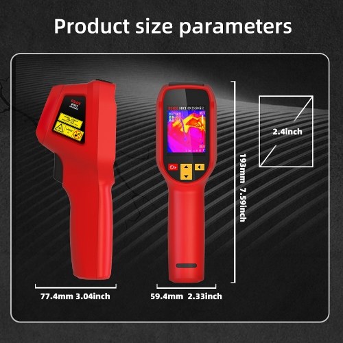 

Portable Thermal Imager -20℃ to 550℃ Small Thermal Imaging Camera Support Maximum Minimum Center Temperature Measurement Picture Saving 2.4inch TFT Display