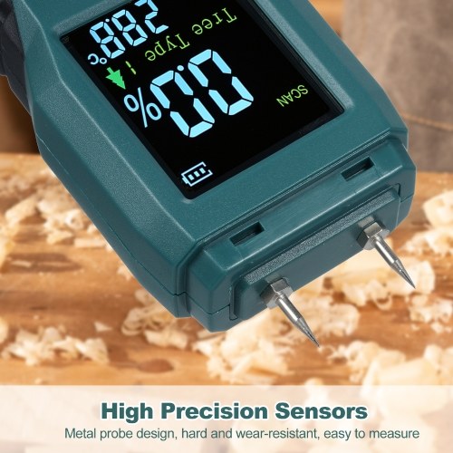 SMART SENSOR Wood Moisture Meter Pin Type Humidity Meter Pocket Size Moisture Detector with LCD Display Moisture Content Meter with 4 Modes for Wood Bamboo Paper Herbs 