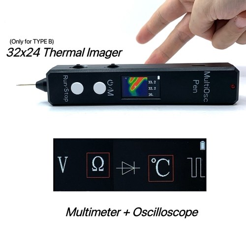 2in1 Oscilloscope Multimeter Digital Multifunctional Tester Handheld Oscope Meter 400KHz Bandwidth 2MSa/s Sampling Rate for DIY and Electronic Test 