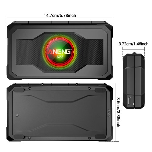ANENG 623 Car Multimeter Digital Multimeter 20000 Counts RPM mS PLUSE Engine Dwell Angle Measure NCV Detection AC/DC Voltage Current Multimeter Live Wire/Diode Test with 5.15inch 180° Foldable Screen 