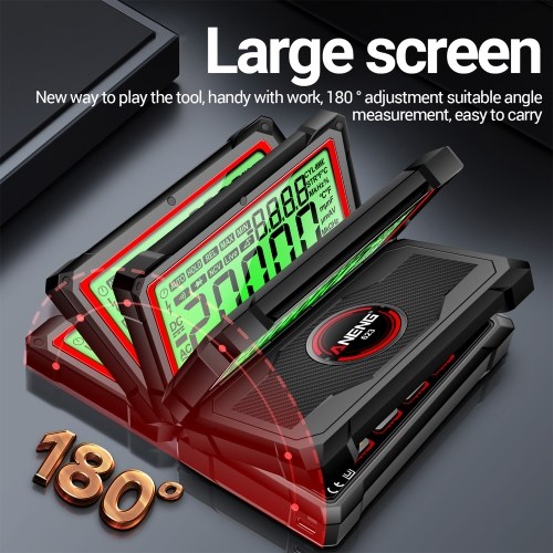 ANENG 623 Car Multimeter Digital Multimeter 20000 Counts RPM mS PLUSE Engine Dwell Angle Measure NCV Detection AC/DC Voltage Current Multimeter Live Wire/Diode Test with 5.15inch 180° Foldable Screen 