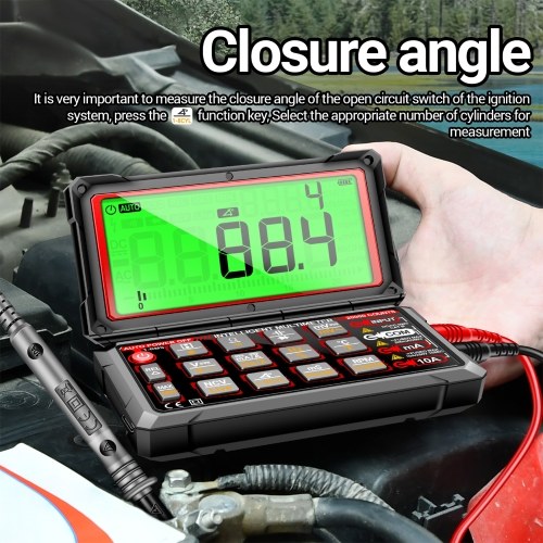 ANENG 623 Car Multimeter Digital Multimeter 20000 Counts RPM mS PLUSE Engine Dwell Angle Measure NCV Detection AC/DC Voltage Current Multimeter Live Wire/Diode Test with 5.15inch 180° Foldable Screen 