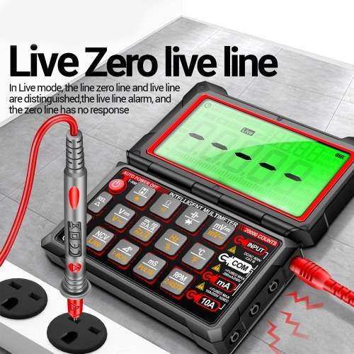 ANENG 623 Car Multimeter Digital Multimeter 20000 Counts RPM mS PLUSE Engine Dwell Angle Measure NCV Detection AC/DC Voltage Current Multimeter Live Wire/Diode Test with 5.15inch 180° Foldable Screen 
