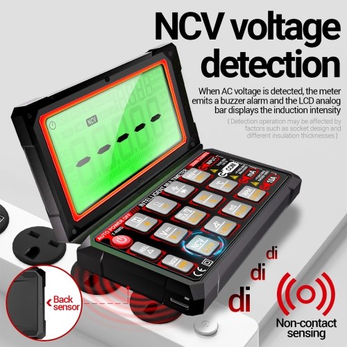 ANENG 623 Car Multimeter Digital Multimeter 20000 Counts RPM mS PLUSE Engine Dwell Angle Measure NCV Detection AC/DC Voltage Current Multimeter Live Wire/Diode Test with 5.15inch 180° Foldable Screen 