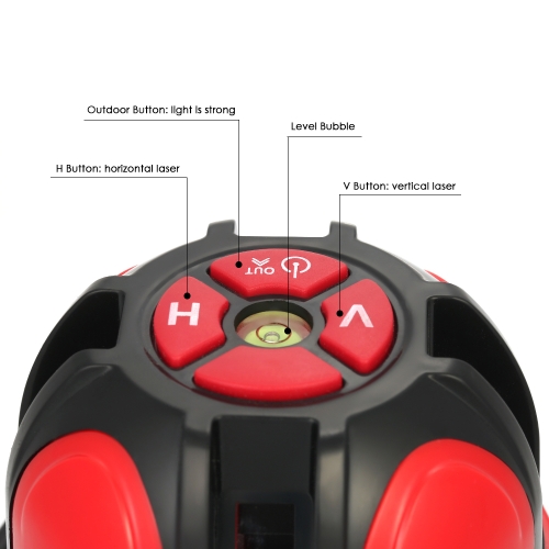 

2 Lines Professional Automatic Laser Level 360 Degree Rotary Horizontal and Vertical Cross Line Leveling Laser Level Kit with Prot