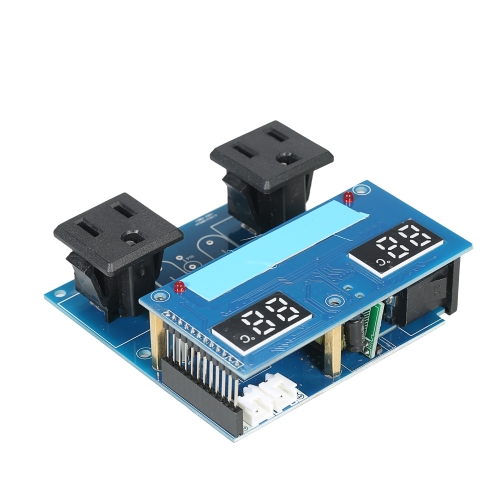 

GeekTeches Высокоточный светодиодный цифровой терморегулятор Термостат DIY Kit для аквакультуры с корпусом и двухканальным управлением / водонепроницаемый датчик датчика