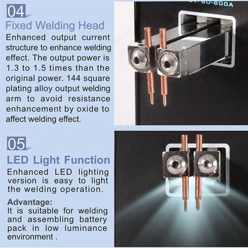 

Dual Mode Pedal Battery Spot Welder Dual Pulse Dual Display Precision Battery Touch Welders Spot Welding Machine