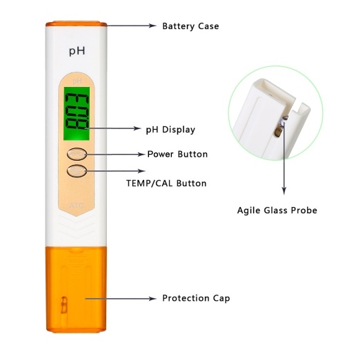 

Digital LCD pH Meter pH & Temperature Test Pen