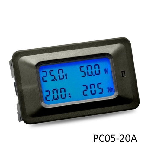 

PC05-20A ЖК-DC 8-100 В Текущий Счетчик Энергии Тестер 20A 4 IN1 Цифровой Вольтметр Амперметр