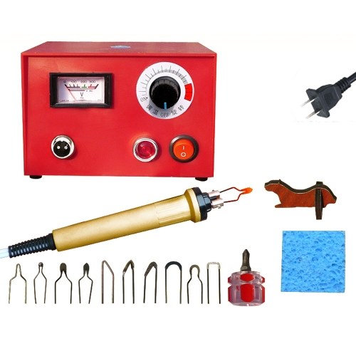 

Adjustable Temperature Wood Burning Machine Set 25W Pyrography Pen Machine Kit Handle Wood Crafts Burning Tools Electric Soldering Iron