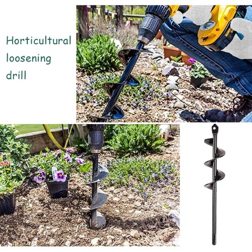 

Spiral Drill Bit Earth Auger Flower Bulb Auger Ground Hole Digger Drilling Yard Planting Weeding Bedding Tool