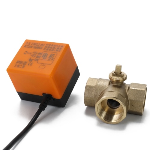 

Motorized Ball Valve AC220V 3 Way 3-Wire Electric Control Brass Thread Stable Air-conditioning Water System Controller