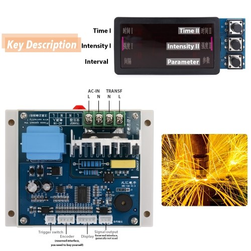 Spot Welding Machine Control Panel Double Pulse Convenient Easy Installation Stable With Motherboard Plastics Base