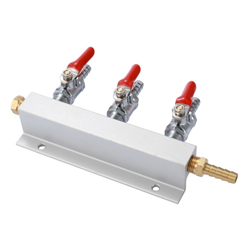 Gas Distribution Equipment Beer Brewing Draft Dispense Keg Home Bar Aluminum Manifold Distributor
