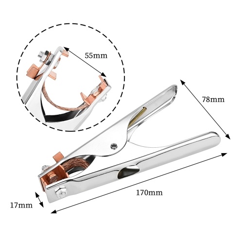 

300A Welding Ground Clamp Electroplated Welding Earth Clamp Iron-Plated Chromium Earth Ground Cable Clip Clamp
