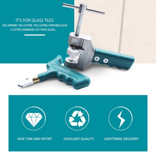 Portable Glass Tile Opener Hand-Held Large Wheel Ceramic Tile Glass Cutter Multi-function Glass Roller Cutter